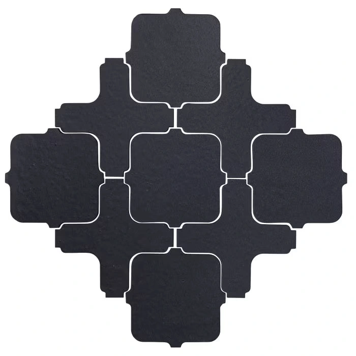 Studio Field Arabesque Pattern 11A High Fire Ceram Black Diamond