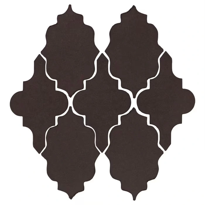 Studio Field Arabesque Pattern 12 High Fire Ceramic Tile Abyss