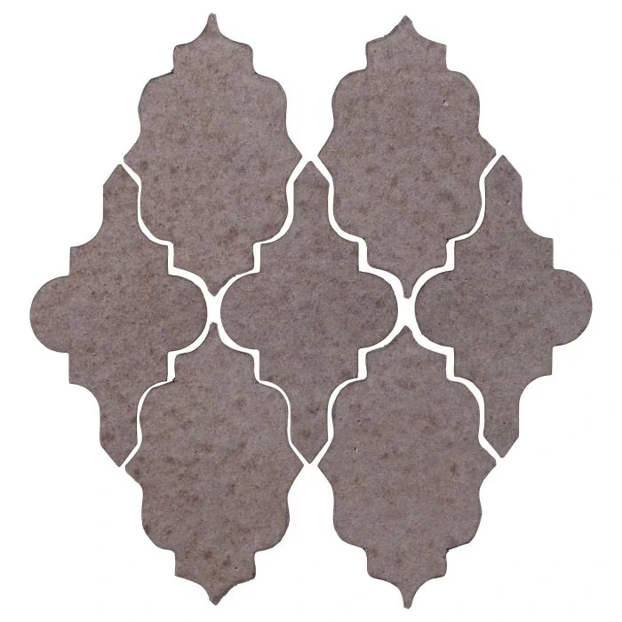 Studio Field Arabesque Pattern 12 High Fire Ceramic Tile Ash