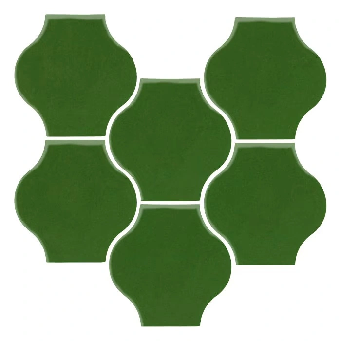 Sudio Field 5x5 Pata Grande High Fire Ceramic Tile Lucky Green