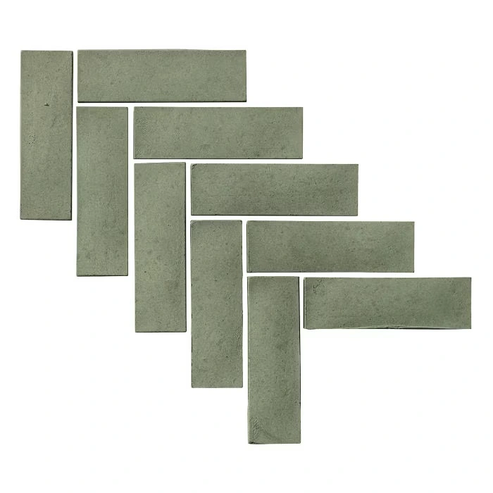 Artillo Brick 2x8 Thin Brick Veneer Ocean Green Light