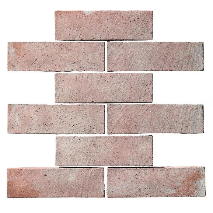 Norman 3x11 Thin Brick Veneer Rosa White Wash