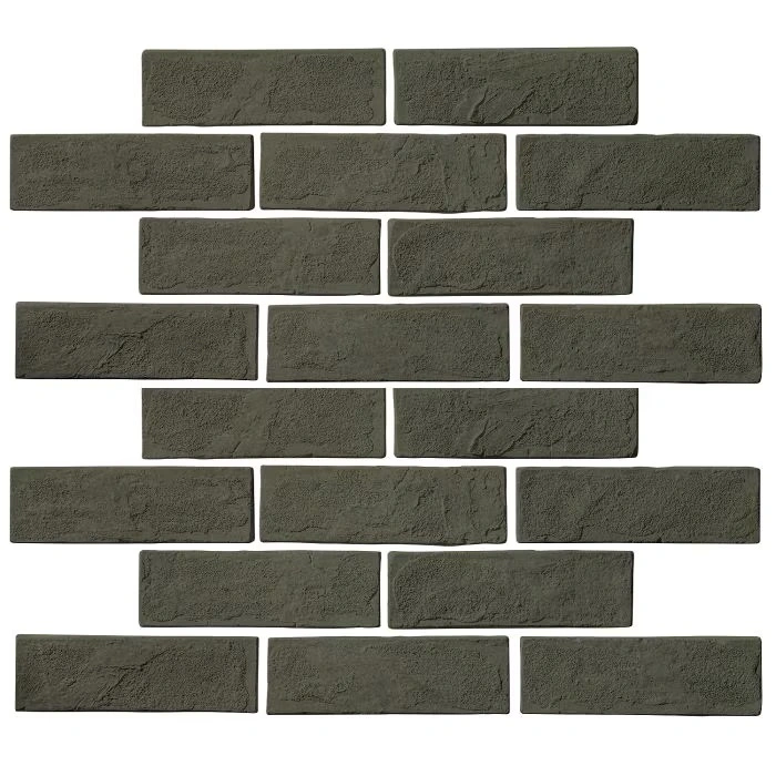 Standard 2x8 Thin Brick Veneer Ocean Green Dark