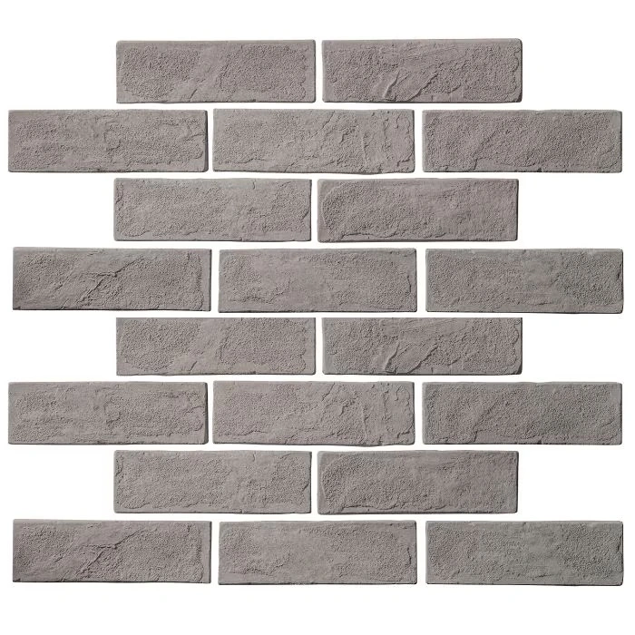 Standard 2x8 Thin Brick Veneer Sidewalk Gray Standard 2x8 Thin Brick Veneer Sidewalk Gray