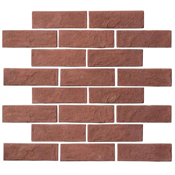 Standard 2x8 Thin Brick Veneer Spanish Inn Red