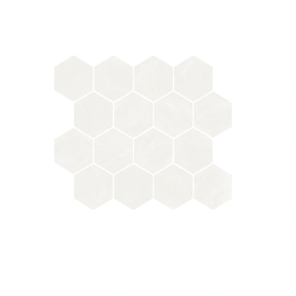 White Mosaico Esagono su rete