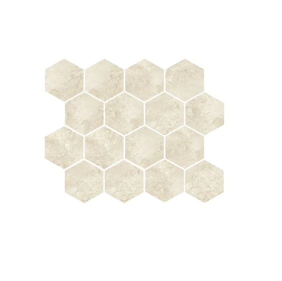 Ivory Mosaico Esagono su rete