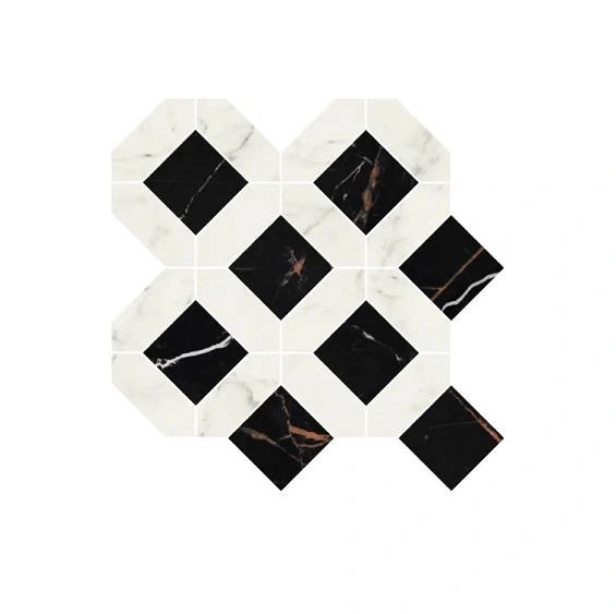 Venice Black Mosaico Antique Lux su rete