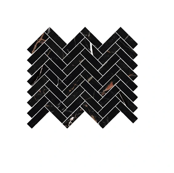 Venice Black Mosaico HB su rete