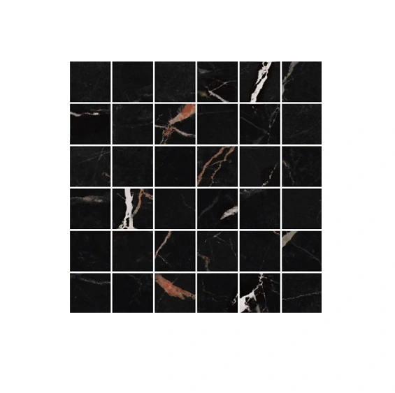 Venice Black Mosaico 5x5 su rete