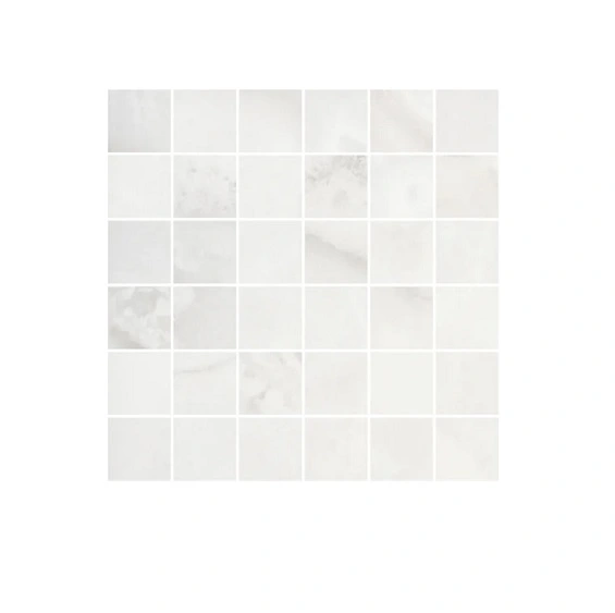 White Onyx Mosaico 5x5 su rete