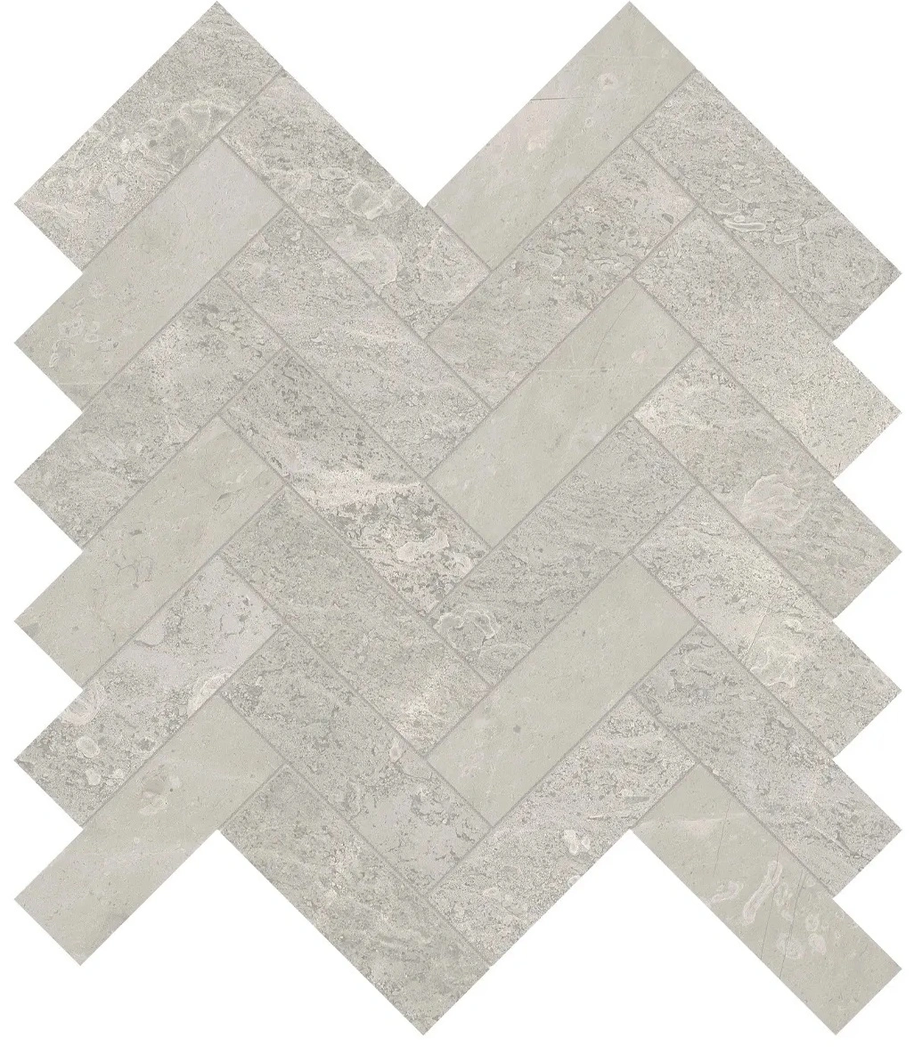 Anciano Grigio Herringbone Mosaic