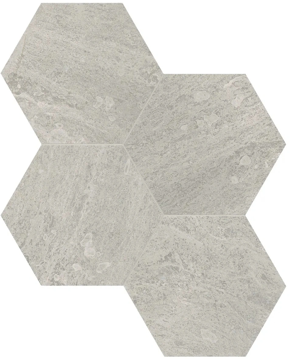 Anciano Grigio Hexagon Mosaic 6"