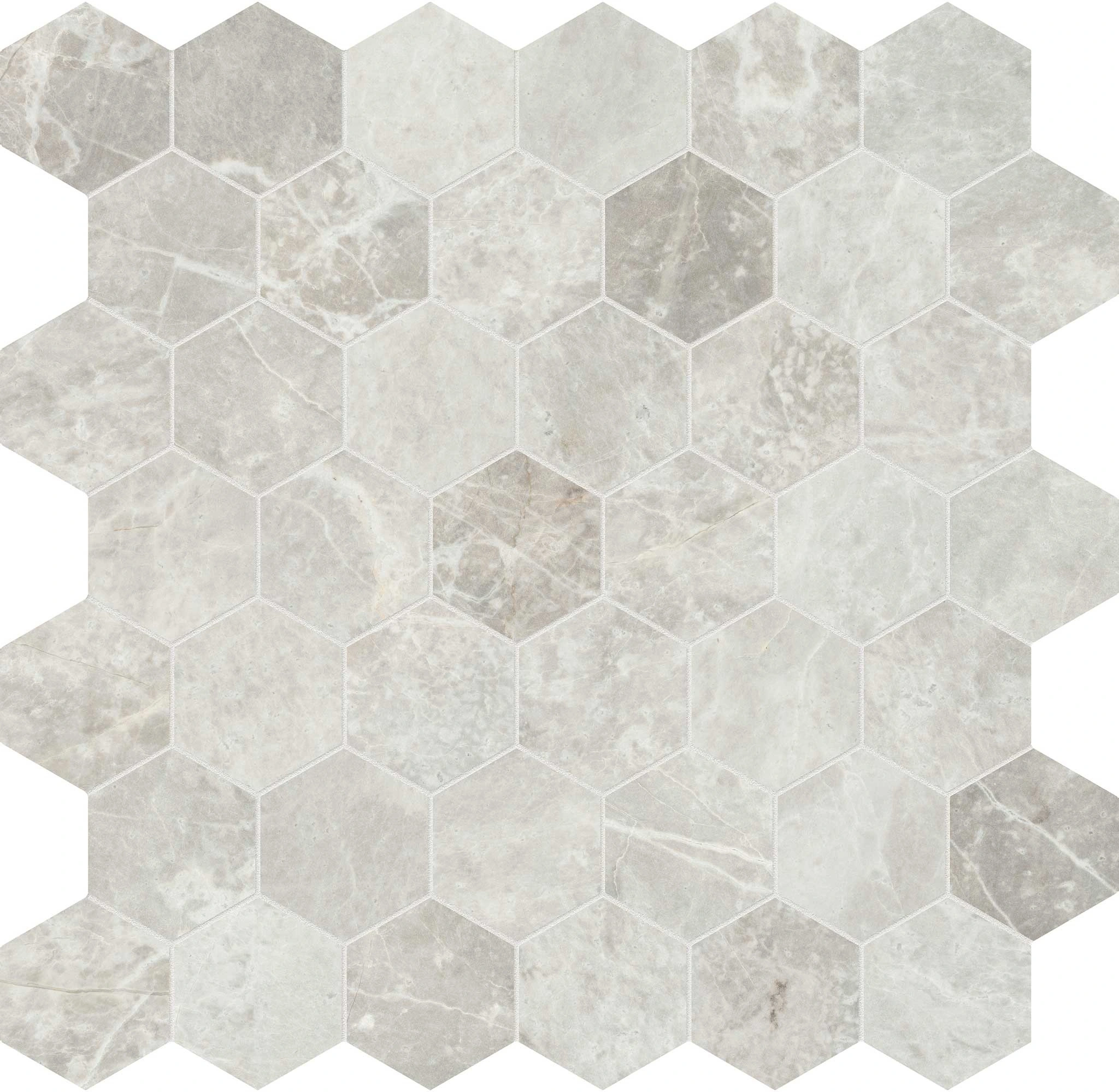 Apollo Argento 2 Hexagon Mosaic