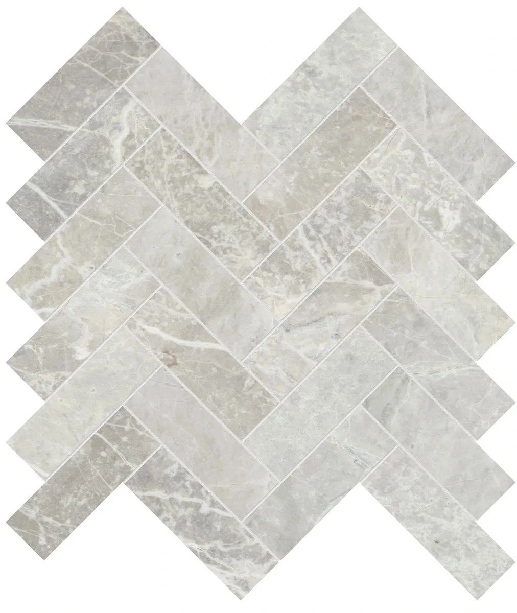 Apollo Argento Herringbone Mosaic