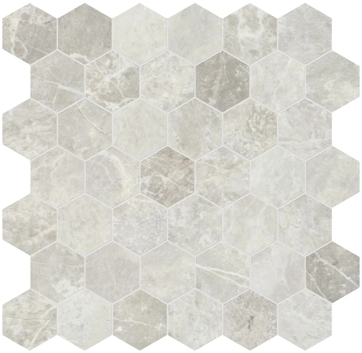 Apollo Argento Hexagon Mosaic