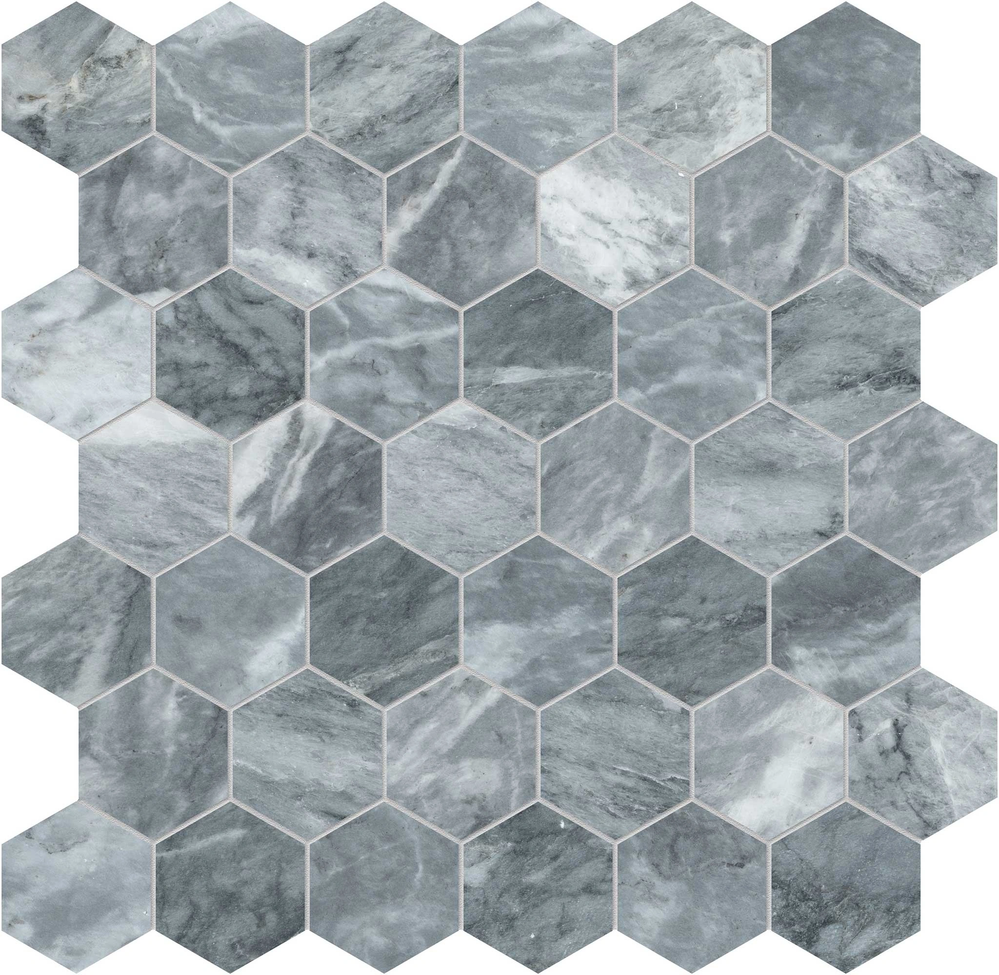 Aqua Intenso 2 Hexagon Mosaic