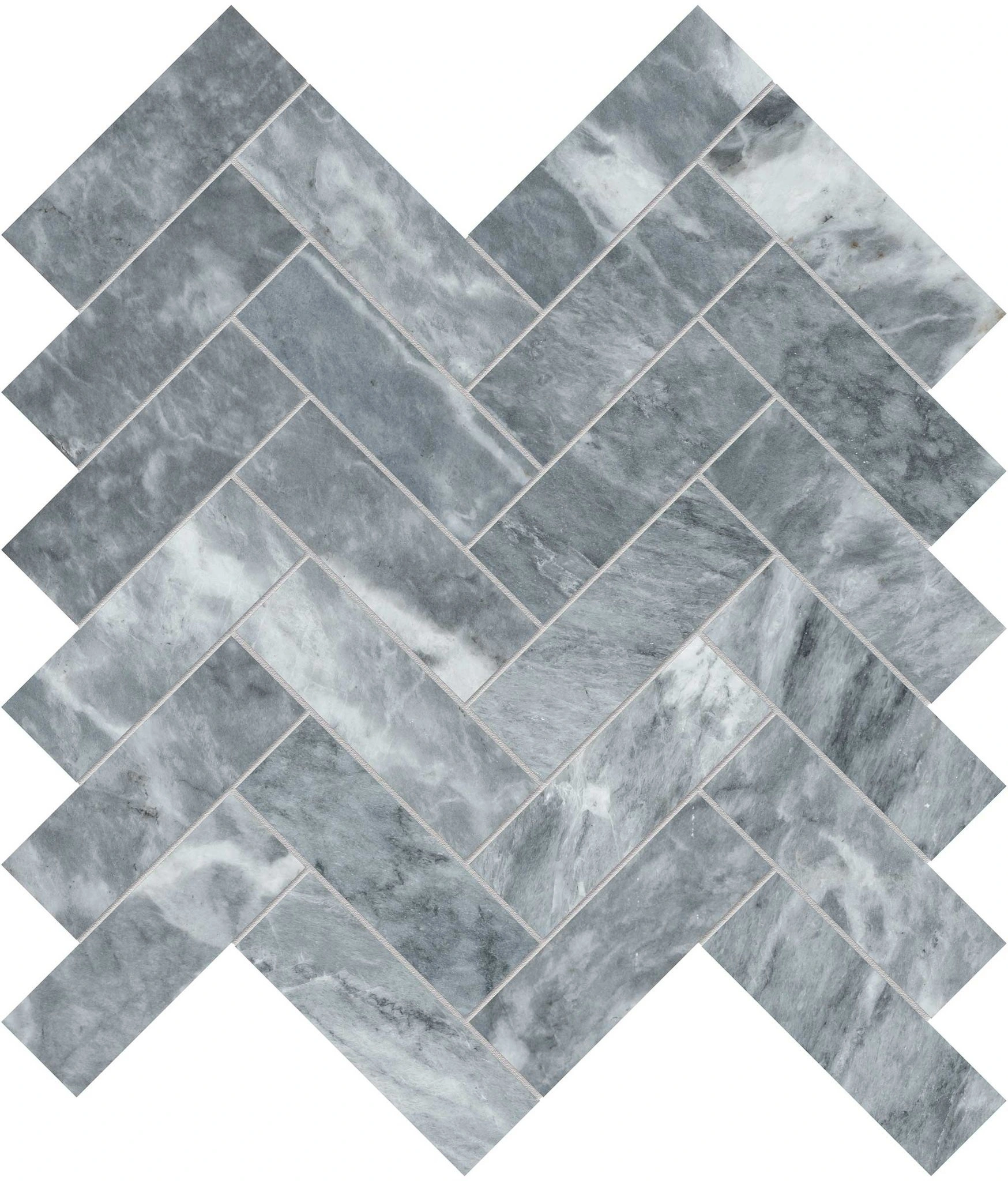 Aqua Intenso 1.25×4 Herringbone Mosaic