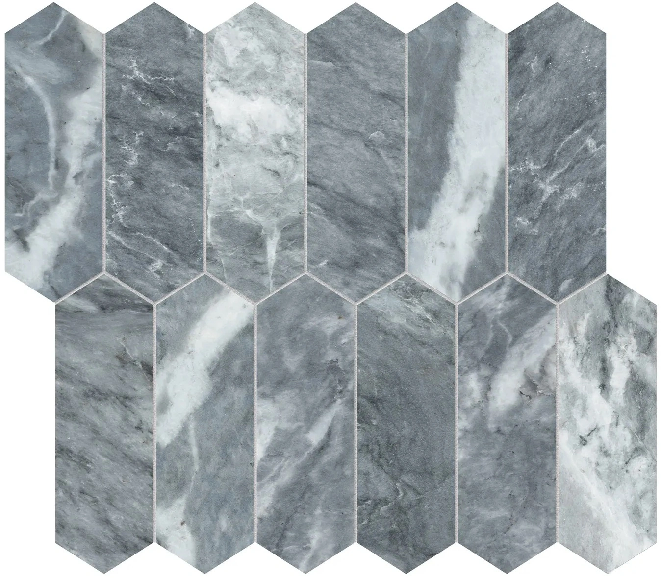 Aqua Intenso Picket Mosaic