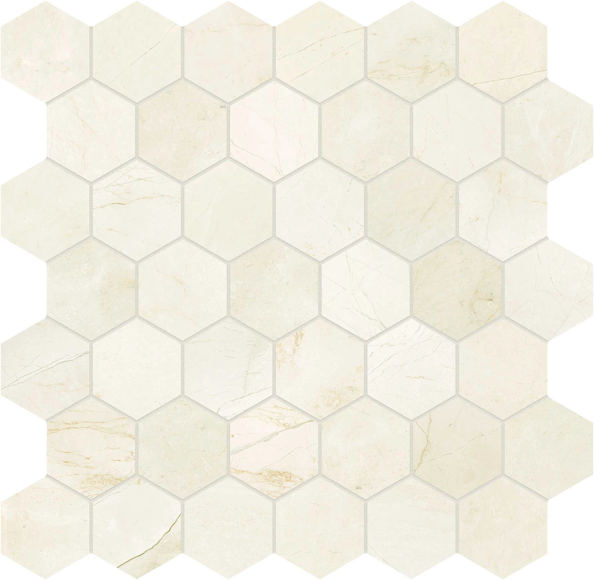 Avorio Crema 2 Hexagon Mosaic