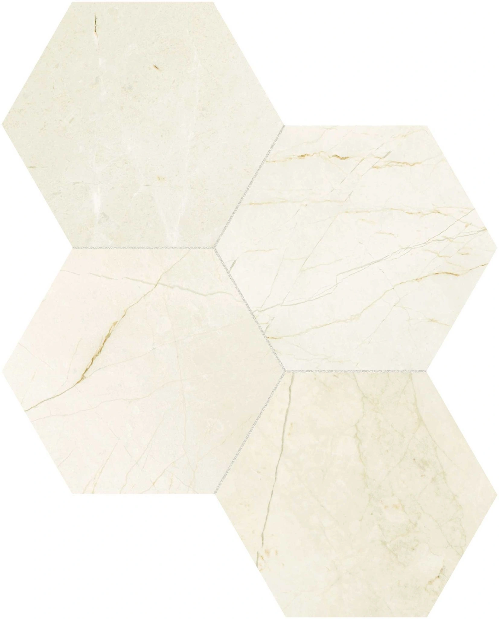 Avorio Crema 6 Hexagon Mosaic