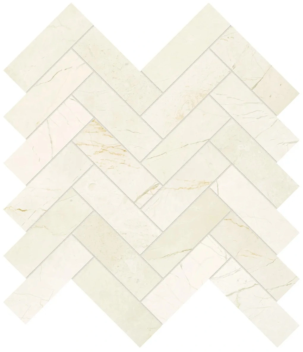 Avorio Crema Herringbone Mosaic