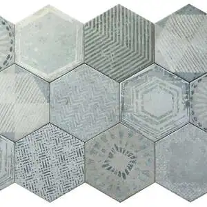 Alma 5.5X6.3 Grey Decor Hexagon