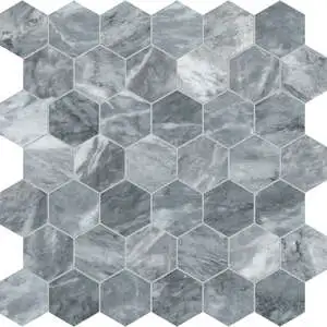 Aqua Intenso 2 Hexagon Mosaic