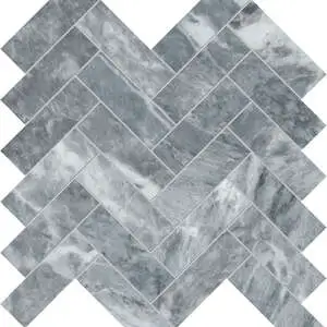 Aqua Intenso 1.25×4 Herringbone Mosaic