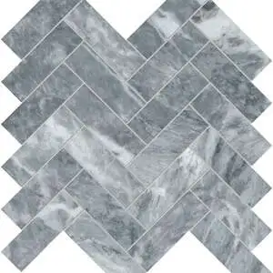 Aqua Intenso Herringbone Mosaic