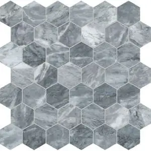 Aqua Intenso Hexagon Mosaic