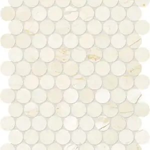 Avorio Crema 1.25 Penny Round Mosaic