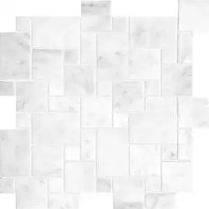 Bianco Venatino Mini Versailles Honed Mosaic