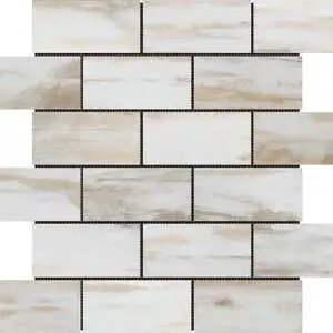 2″x4″ Glazed Ceramic Beige Mix Rough Surface Mosaic