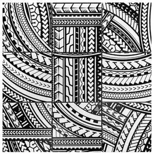 4″X4″ Island Native Series Black & White Glazed Ceramic Mosaic