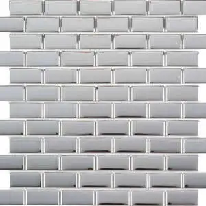 Glass Brick Chrome 1″X2″ Mosaic