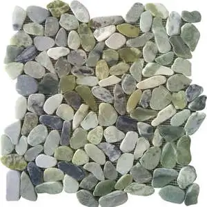 Crystal Green Semi-Precious Stone Interlocking Mosaic