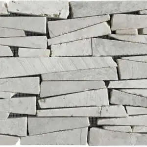 White Mix Marble Interlocking Mosaic