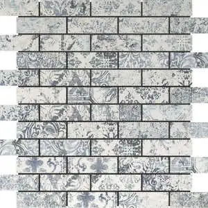 Grey Mix Pattern Deco Brick Matte Glazed Porcelain 1″x3″ Mosaic
