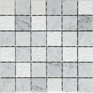 Grey/White Marble Sand Blasted Honed Mix Finish 2″x2″