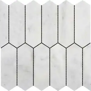 2″x6″ Picket White Grey Marble