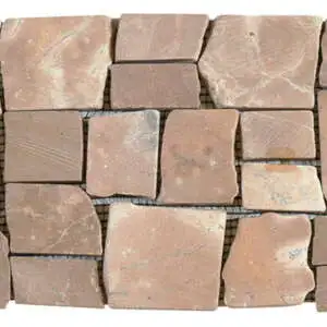 Cappuccino Cubic Marble Opus Interlocking Border