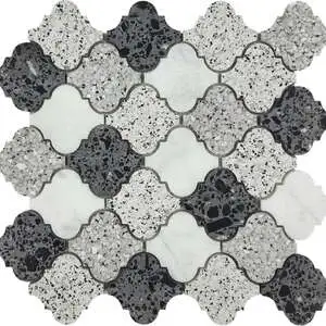 Lantern Terrazzo Marble White Grey Black Mix Mosaic