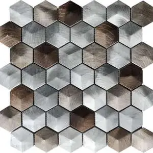 Aluminum Hexagon 19 Brown Mosaic