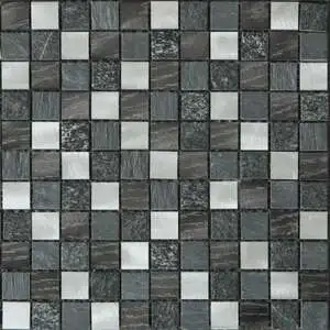 Grey/Black Stone Aluminum Mix Mosaic
