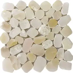 Onyx Light Beige Pebble Mosaic 12″x12″
