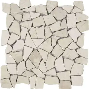 White Mini Opus Interlocking Mosaic Sheet