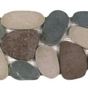 Mix Color Xl Sliced Matte Pebble Interlocking Border