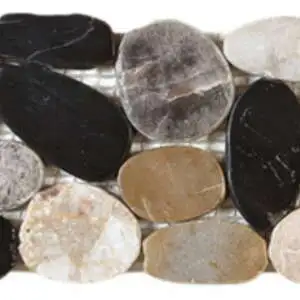 Mix Sliced Polished Pebble Interlocking Border