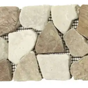 Onyx White/Red Opus Mosaic Interlocking Border